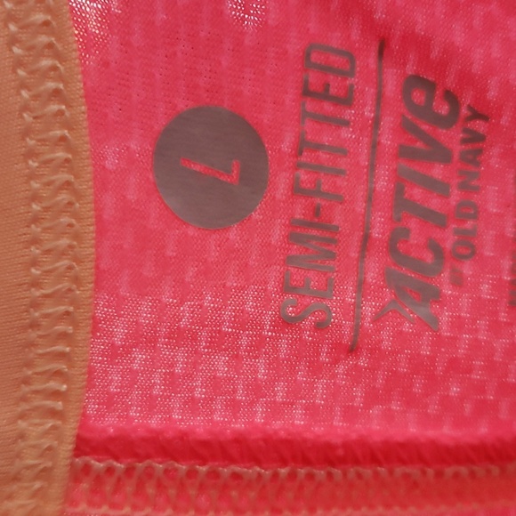 Women's Melon w/Apricot Trim Racerback Tank Top - Picture 5 of 5